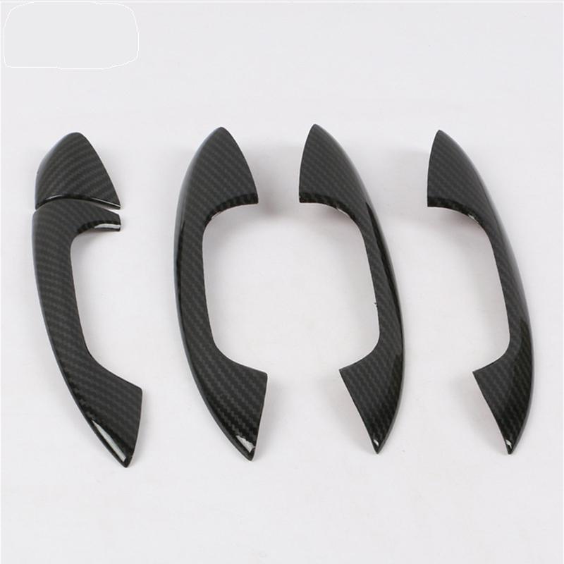 Car Styling Carbon Fiber Outer Door Bowl Handle Stickers Covers Trim For Mercedes Benz C E GLC Class W213 W205 X253