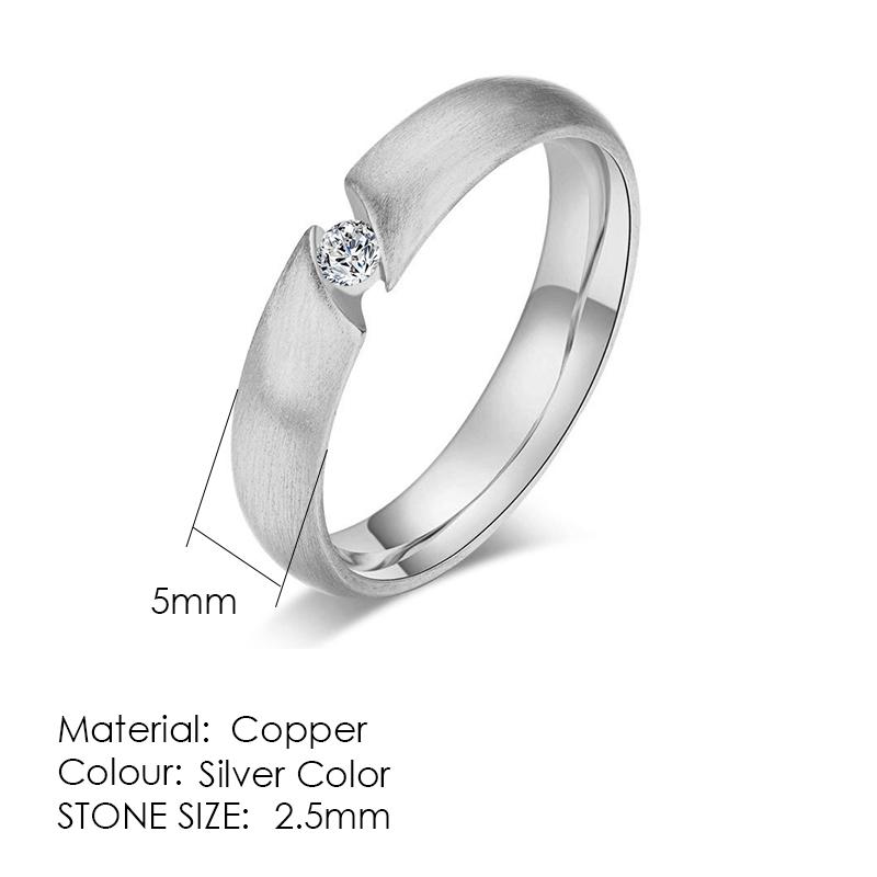 

Classic Engagement Wedding Rings for Women Trendy Daily Couple Rings Cubic Zirconia Crystal Fashion Zircon Accessories 10
