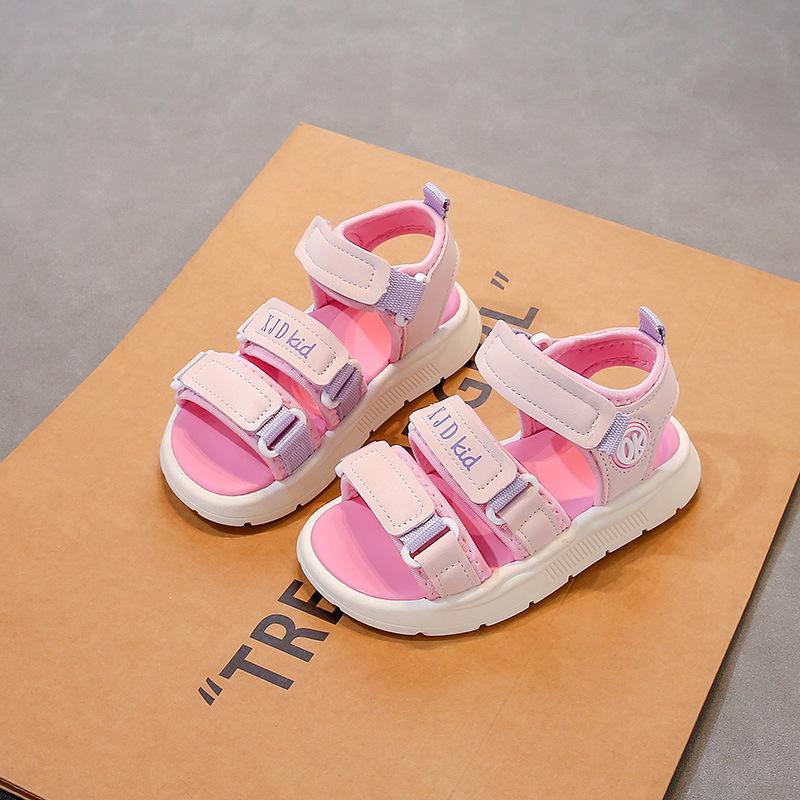 Girls' Sandals2026New Summer Children's Beach Shoes for Little Girls, Non-Slip Soft Sole Sports Sandals for Older Kids