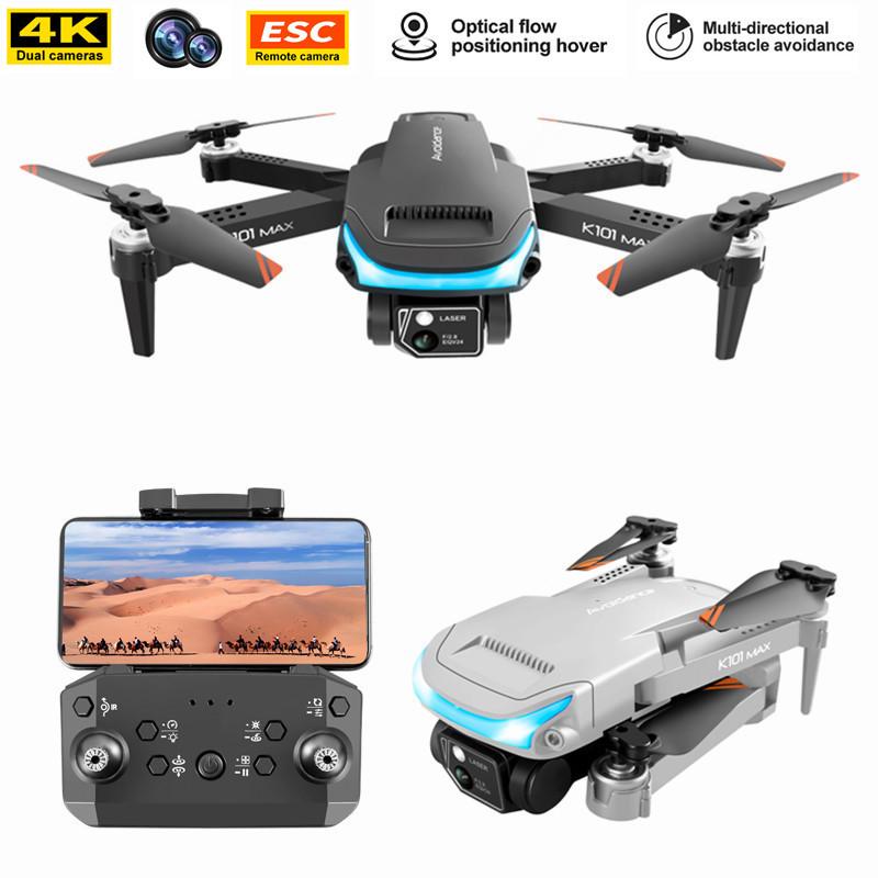 K101MAX Dual Camera Foldable Drone with Optical Flow, 4K Aerial Photography, and Three-Way Obstacle Avoidance