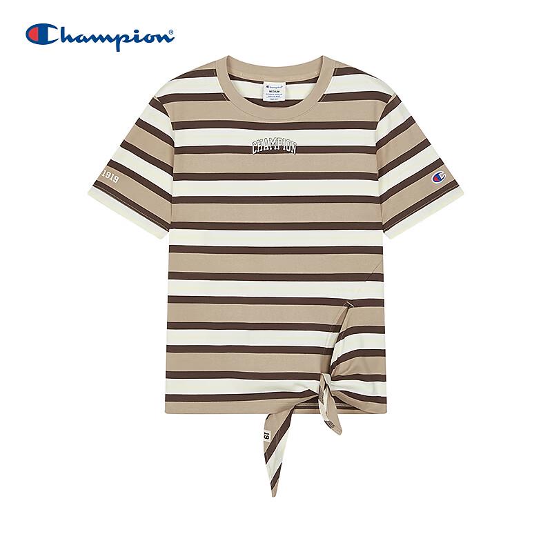 

Champion Women s Striped Short Sleeve Crew Neck T-Shirt XL