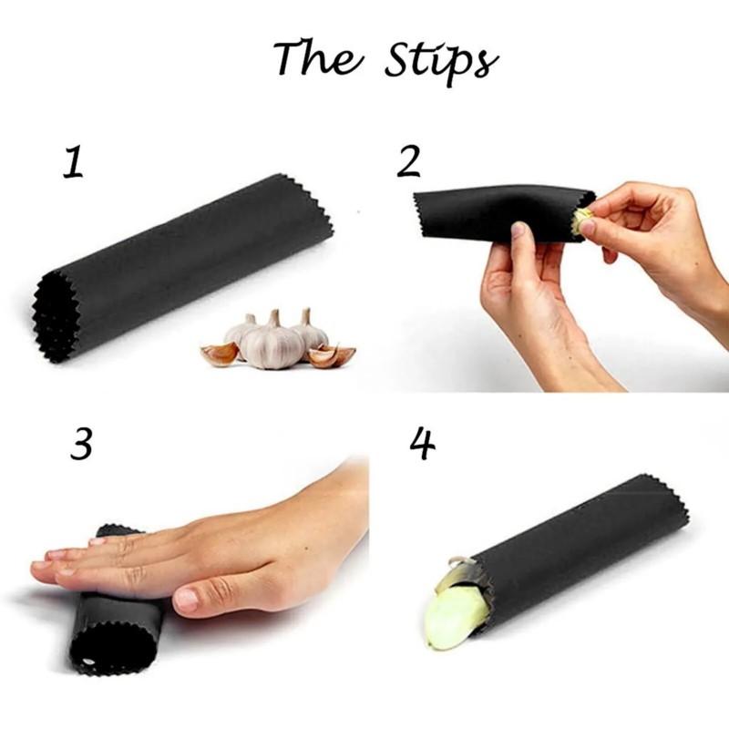 Garlic Peeler Peeling Tube Silicone Garlic Roller Stripper Peeling Vegetable Fruit Tool Easy Useful  Kitchen Gadgets Peel garlic