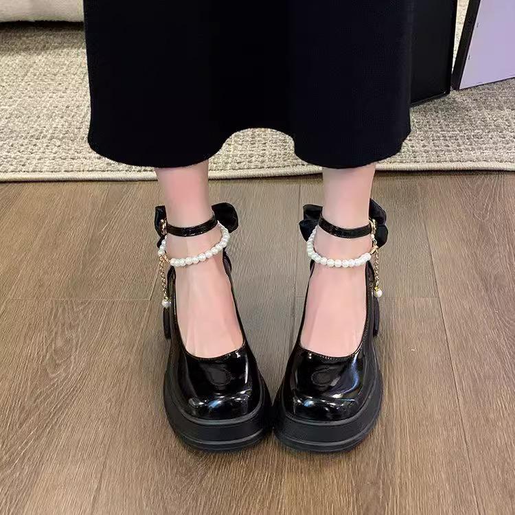 Baotou Women's 2025 Fairy Style High-Heeled Mary Jane Sandals for Summer.