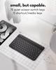 Macally Bluetooth Keyboard for Tablets Compatible with iPad and iPhone 78 Easy Quiet Black US Layout mini/Air/Mini (Multi-Device Compatible,