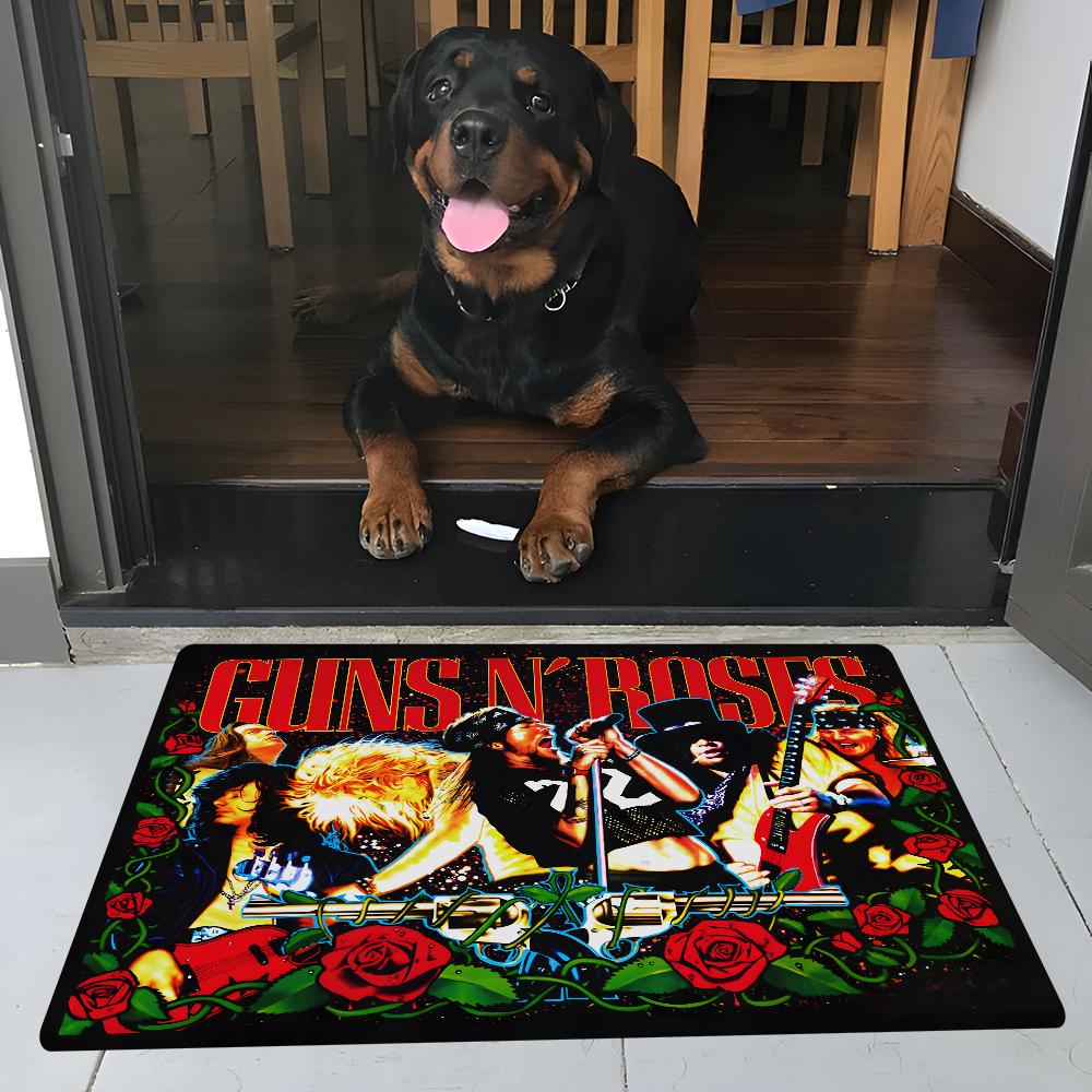 Guns n'roses Band Retro Raummatten Waschbar Rutschfest Wohnzimmer Sofa Stühle Bereichsmatte Küche Alfombra