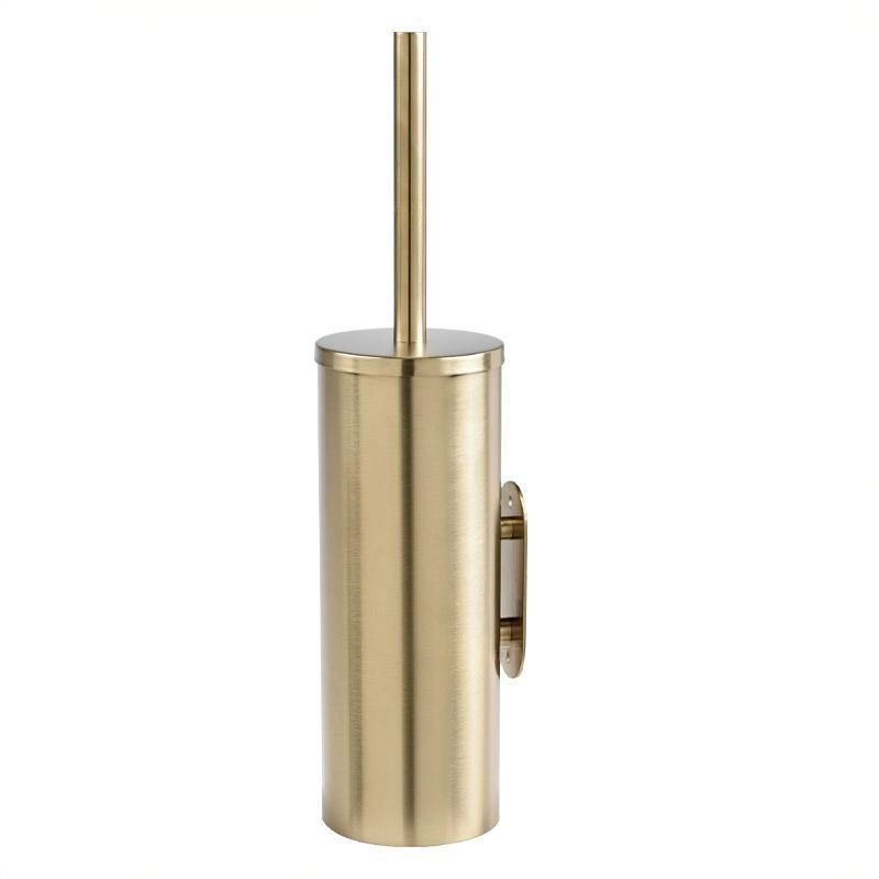 Stainless Steel Wall-Mounted Toilet Brush Set, Punch-Free & Odor-Proof.