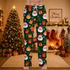 Men's Christmas Print Cozy Pajama Pants Holiday Sleepwear Bottoms for Winter
