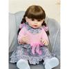 Full Body Soft Silicone Lifelike Real Touch Reborn Baby Girl Lovely Betty With Long Hair Toddler Princess Doll