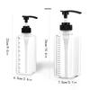 500ML/1000ML Liquid Dispenser with Scale Coffee Syrup Drip Bottle with Hydraulic Pump Nozzle Head Kitchen Honey Jar Container