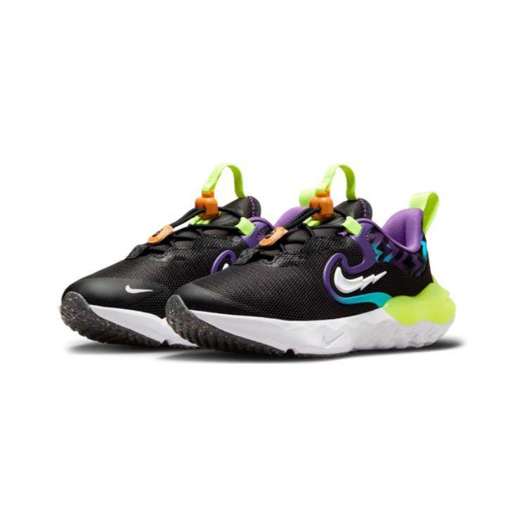 Nike Běžecké boty Flow PS Černá Tealová Mlhovina Volt Dětské Tenisky Bílé DZ4489-001
