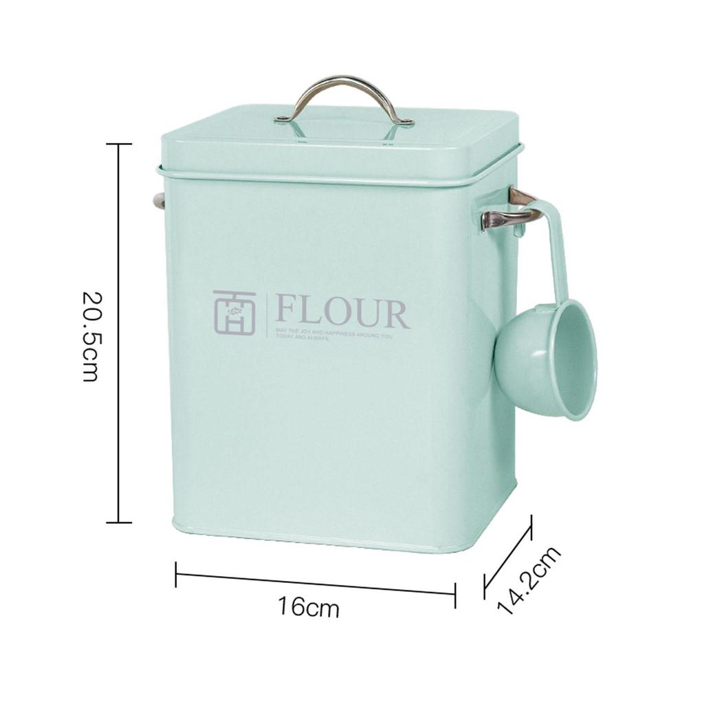 Rice Storage Jar Cereal Dispenser Grain Green