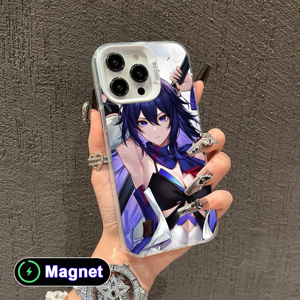 HSR Seele White Translucent MagSafe Mobile Phone Case for iPhone 17 16 15 14 13 12 11 X XR XS Air Pro Max Plus Cover