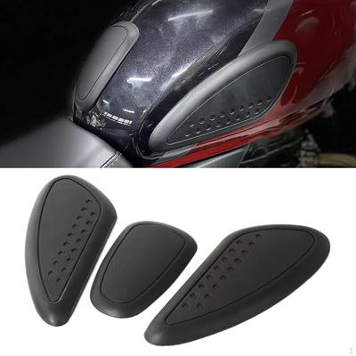 Motorcycle Tank Pads Side Panels Rubber Decals Black Covers Protection Protectors Knee