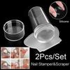 Silicone Transparent Nail Art Stamping Kit Manicure Plate Stamp Polish Stencil Template Seal Stamper Scraper
