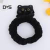 1/3Pcs Cartoon Cat Decor Headbands Coral Fleece Elastic Makeup Face Wash Hair Band Women Spa Headband