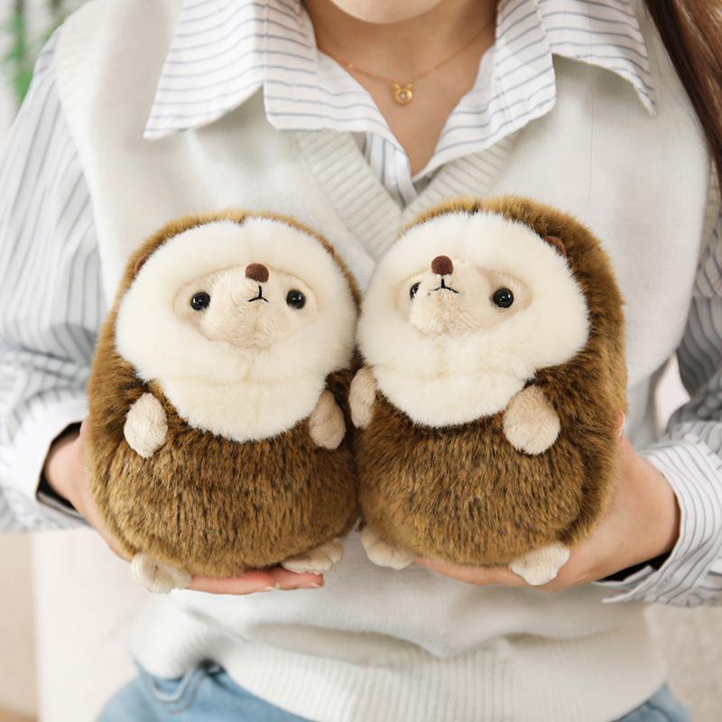 Adorable Baby Hedgehog Plush Toys Soft Stuffed Lifelike Hedgehog Doll Lovely Desktop Pet Kawaii Bags Decor Kids Xmas Gifts