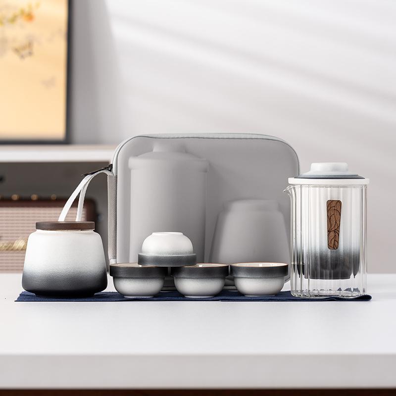 

Креативная экспресс-чашка Один горшок Четыре чашки Кунг-фу Дорожный чайный набор Портативные праздничные подарки Сувенир Практичные подарки