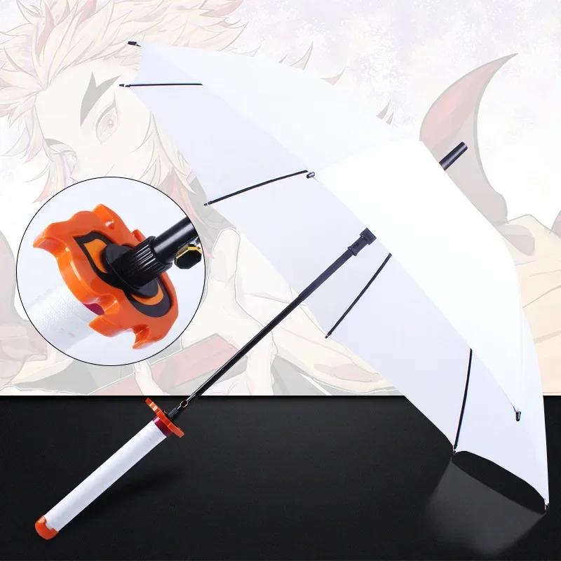 8 Bones Anime Umbrella with Long Handle Windproof Samurai Sword Japanese Ninja-like Sun Rain Straight Beach Umbrella for Gifts