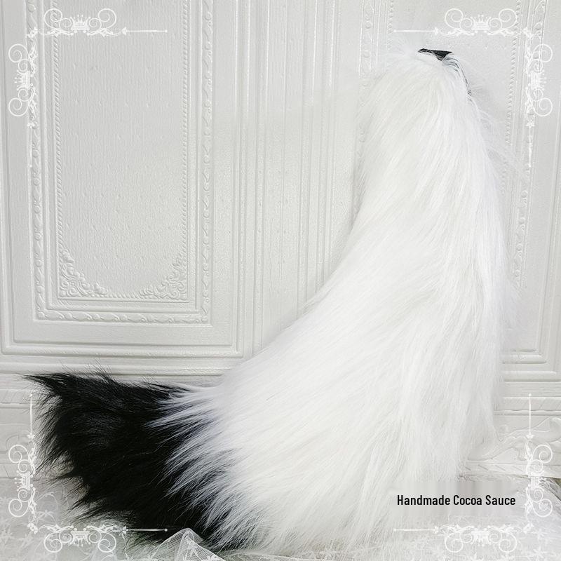 Handmade Cosplay Cat Tail & Cute Fox Accessory Set - Japanese Neko Musume Tie-up Prop