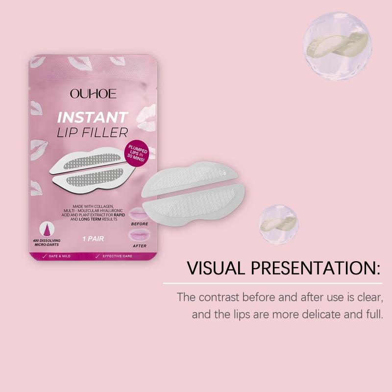 Smile Lift Firm Lips Plump Lips Skin Care Patch Hyaluronic Acid Microneedle Lip Patches For Anti Wrinkle Smoothing Mouth