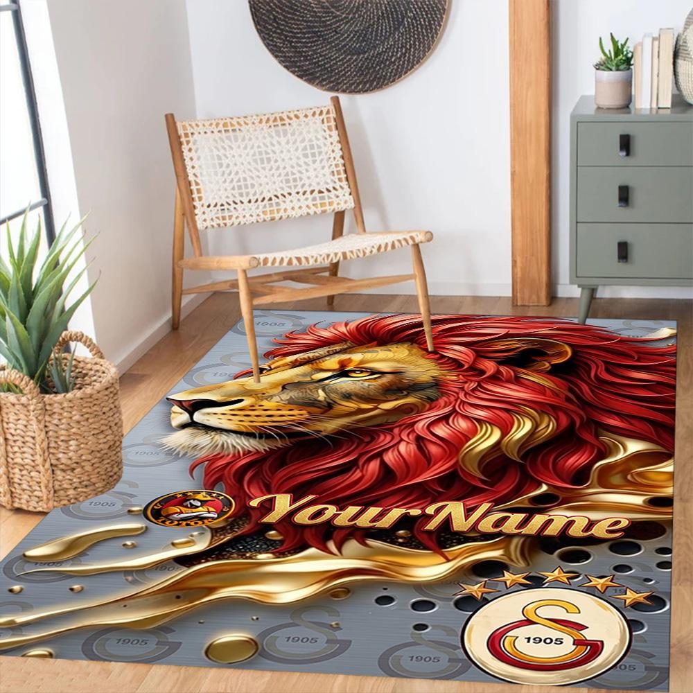 Galatasaray Customize Text Carpet Design For Game Room Hallway Playrooms Outdoor Antislip Rug Decorate Offices