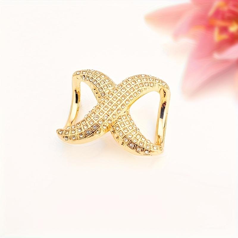 1PC Fashionable High-end Silk Scarf Buckle Ring Corner Knotted Simple Small Scarf Dual-purpose Function Square Scarf Buckle Scarf Buckle Accessories