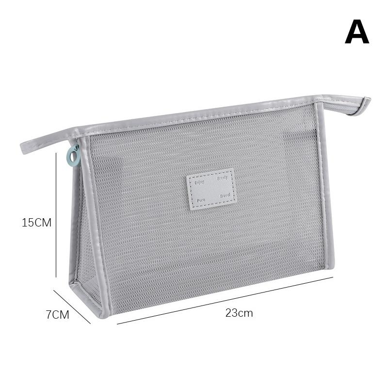 Travel Mesh Makeup Bag Wash Bag Cosmetic Bag Zipper Container For Women Toiletry Bag Makeup Organizer Portable Storage Pouch