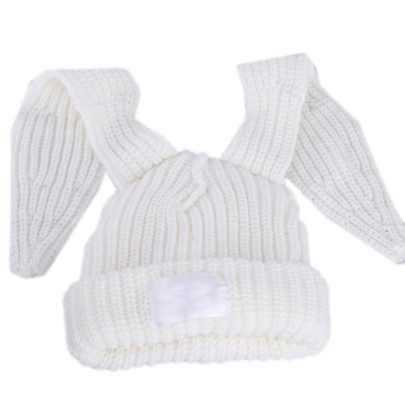 Rabbit Knit Hat Long Ear Hat Skullies Beanie Crochet Knitted Hat Winter Warm