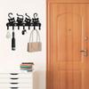 Wrought Iron Multifunctional Cat Hook for Keys Clothes Towels Storage Wall Mounted Holder Bathroom Kitchen Decor