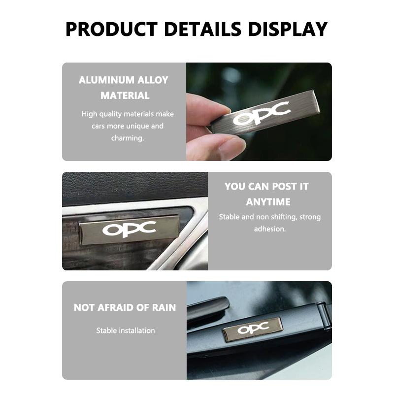 Metal Sticker Aluminum Badge Emblem Sticker Car Accessories For Opel Mokka Astra H G J Corsa Zafira Insignia Meriva OPC OT4