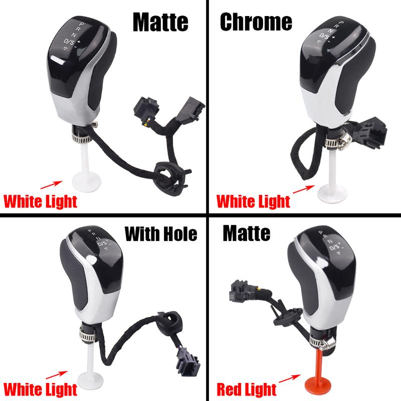 Electronic Shift Handle LED Gear Shift Knob for Golf MK6 MK7 Passat B7 B8 Tiguan MK2 Skoda Octavia Seat Alcantara White Light