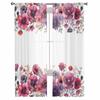 Flowers Leaves Watercolor Sheer Curtains Modern Gauze Curtain for Living Room Bedroom Voile Yarn Curtains