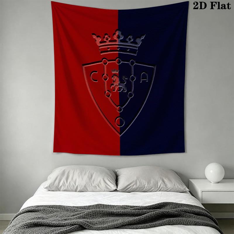 CA Osasuna Wall Tapestry Aesthetic Wall Hanging Printed Fabric Blanket Decorative Tapestries for Bedroom Living Room Home Decor