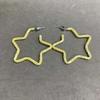 2026 New Blue Hollow Star Earrings for Women: Elegant Hoops for Square & Round Faces