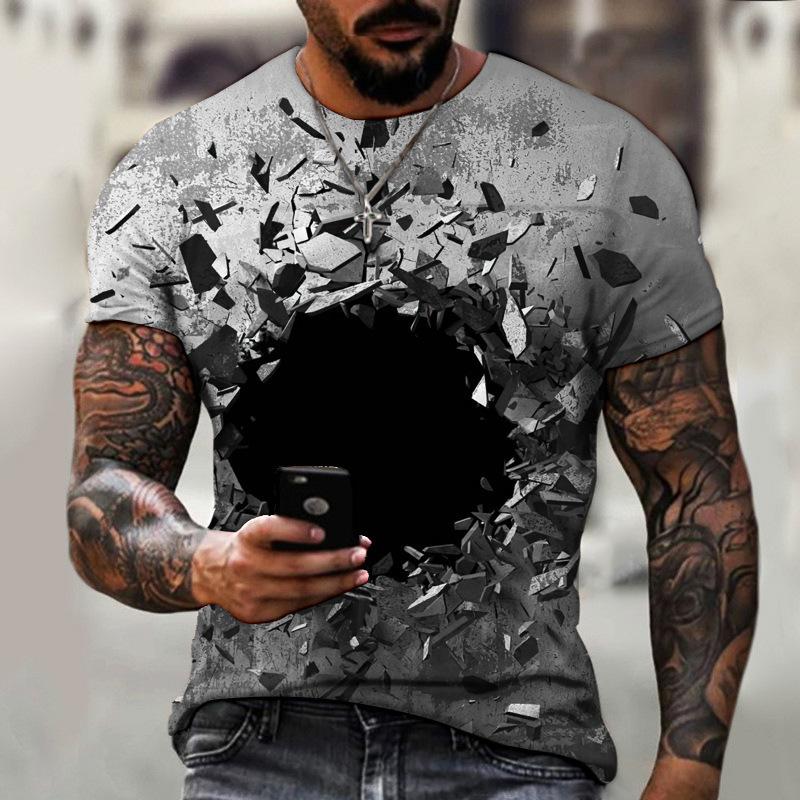 3D Men's and Women's Short sleeved Summer Street Fashion T-shirt
