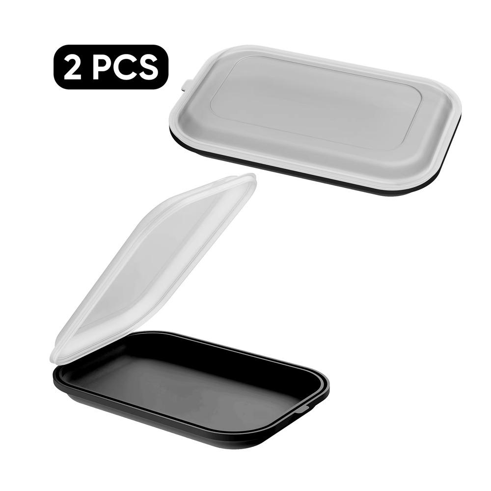 2PCS Keeping Fresh Fruit Vegetable Preservation Box Silicone Sausage Storage Box  Cheese чёрный