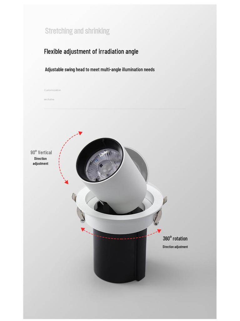 Adjustable Stretchable LED Spotlight for Living Room or Shop Downlighting