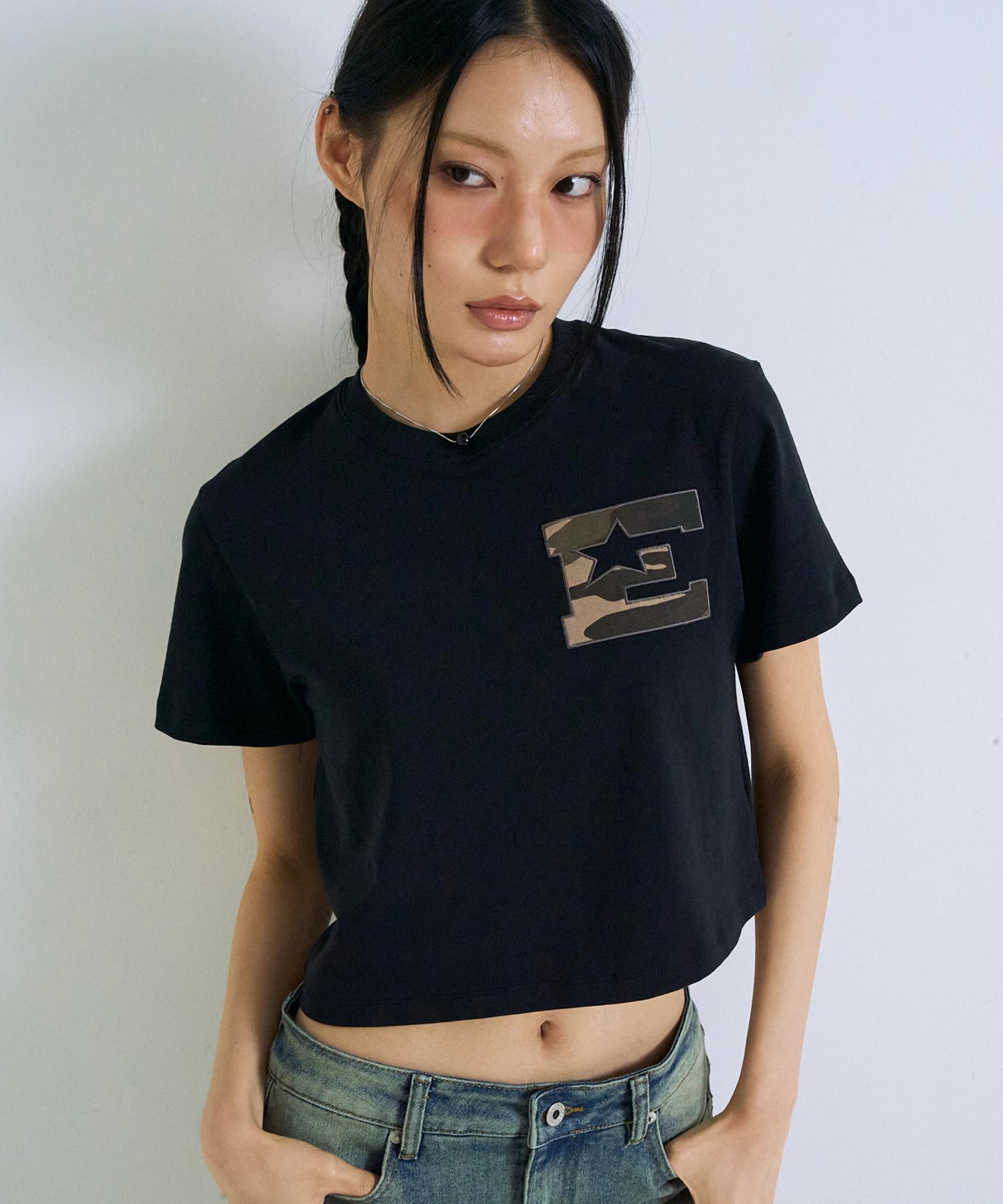 Episode Untitled Camouflage Crop Top Black Black/Black
