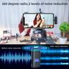 2In 1 Wireless Lavalier Microphone Lapel Mic With Digital Display Charging Case For Type C Recording Intelligent Noise Reduction Audio Video Recording