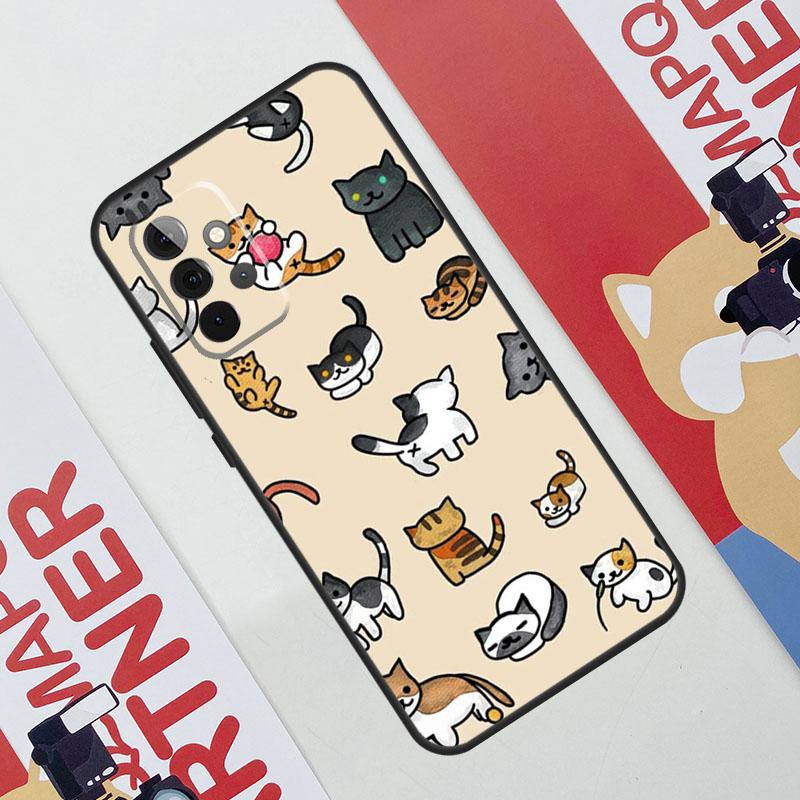 Funny cute cats Case For Samsung Galaxy A53 A16 A26 A36 A56 A55 A35 A15 A52 A32 A12 A33 A13 A14 A34 A54 A17
