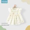 Youqi Baby Girl Summer Flutter Sleeve Floral Dress