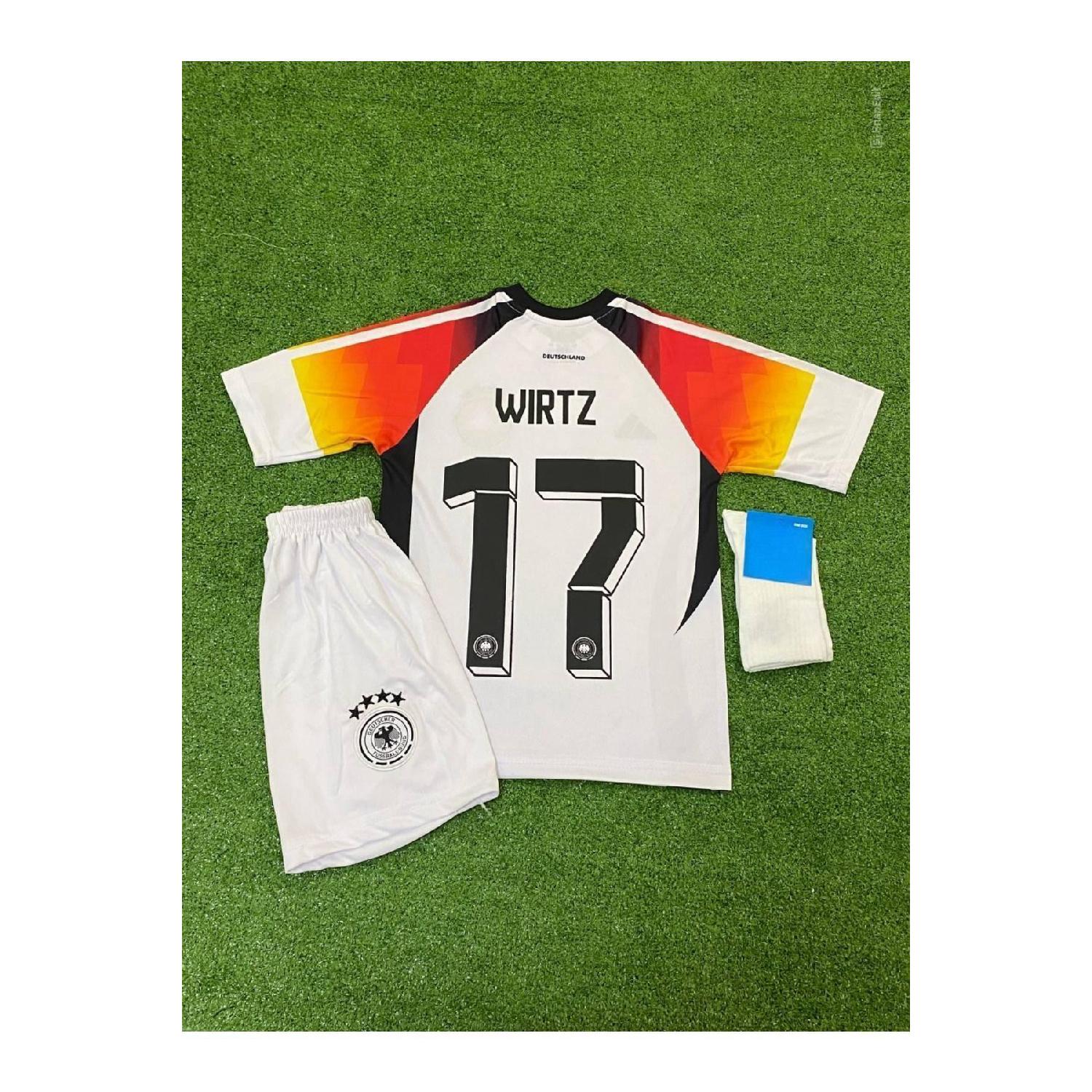 

Германия Евро-2024 Новый сезон Florian Wirtz Kids Джерси Белый