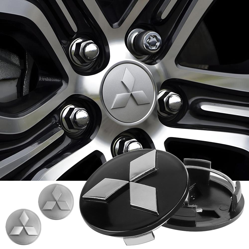 4Pcs Car Wheel Center Hub Cap Auto Rim Cover Badge Decor Accessories For Mitsubishi Colt Outlander Pajero Lancer Cross Ralliart