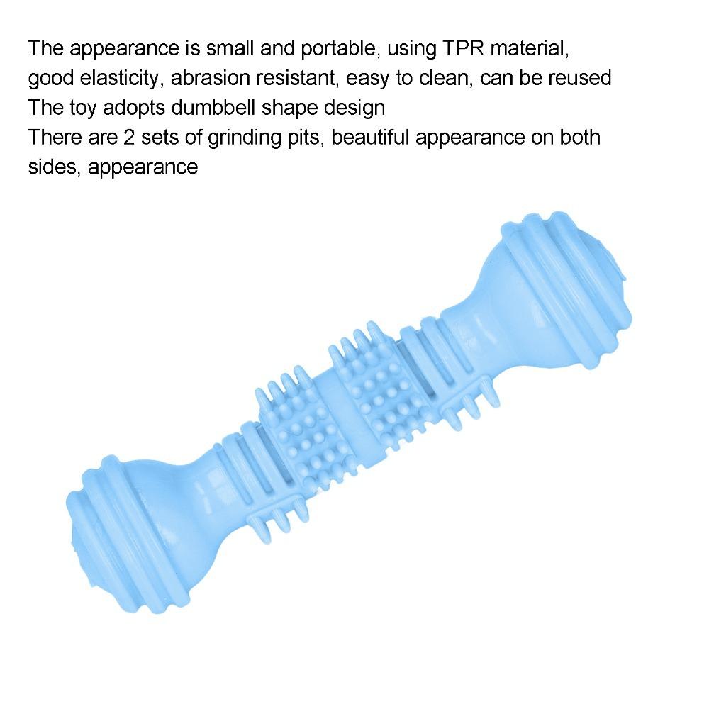 Bite Tough Dumbbell Dog Chew Toy Dumbbell Shaped Puppy Teeth Cleaning Toy  Oral Care
