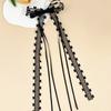 Long Ribbon Bowknot Lace Hair Clip Heart Trim Hairpin Women Barrettes Ponytail Holder for Lady Girl Hair Styling Clip