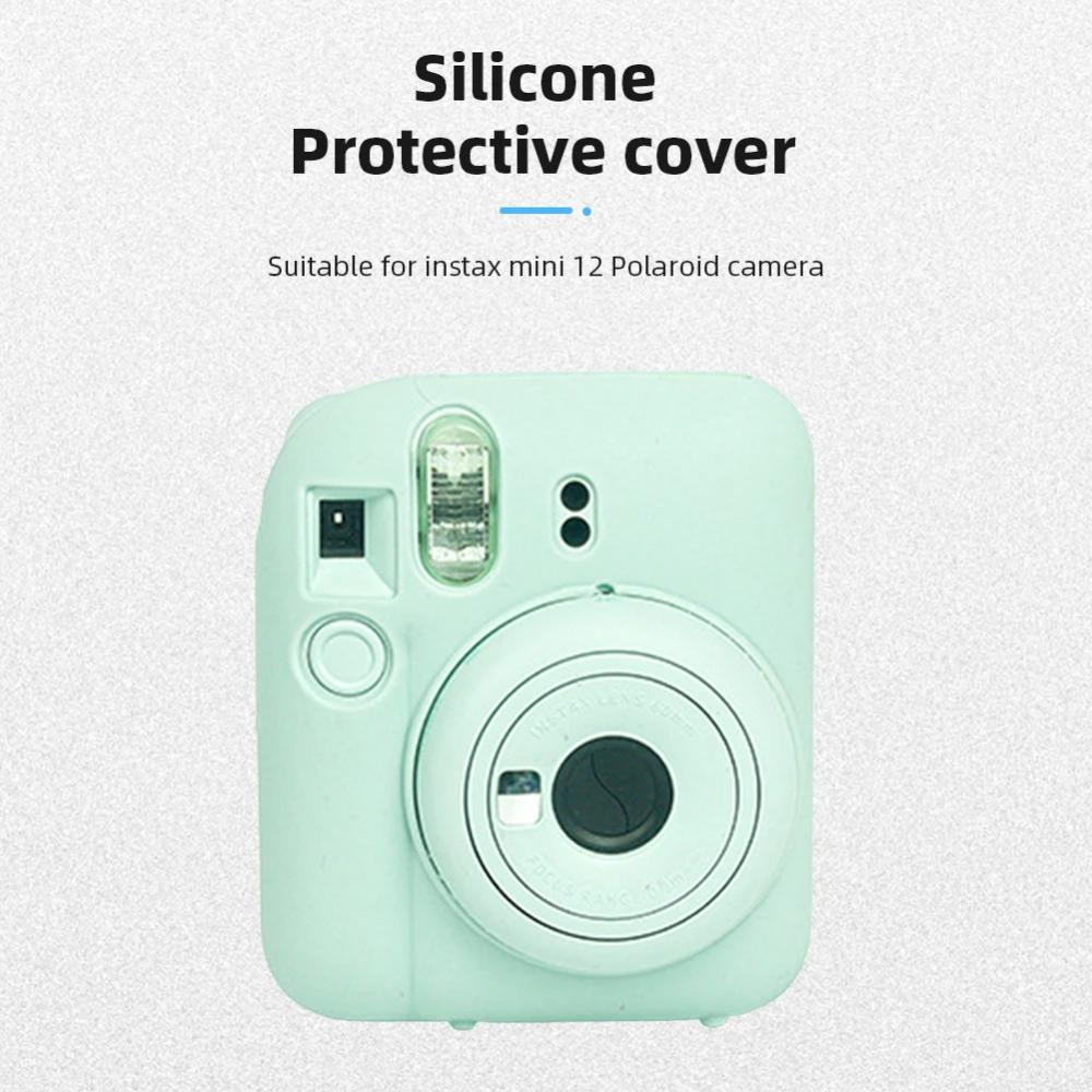 For Instax Mini 12 Camera Case PU Leather Soft Protective Case Trave Bag for Fujifilm Film Camera Bag with Shoulder Strap