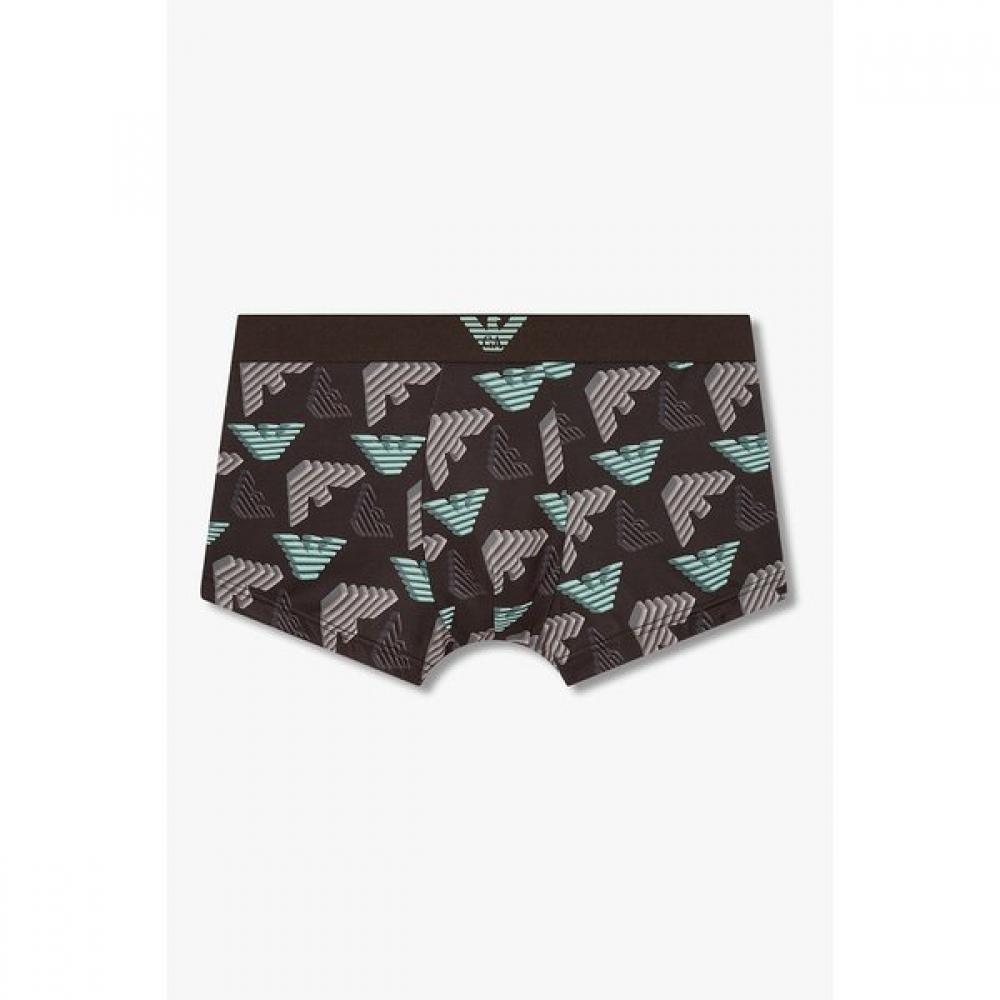 Emporio Armani Men S 3d Eagle Pattern polyeSter drawerS 2 Set 0815312053 081531 