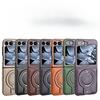 Suitable for Samsung Z Flip6 5 Mobile Phone Case 4 3 Folding Screen Leather Bracket Magnetically Absorbed Wireless Charging Anti Fall Protection Case