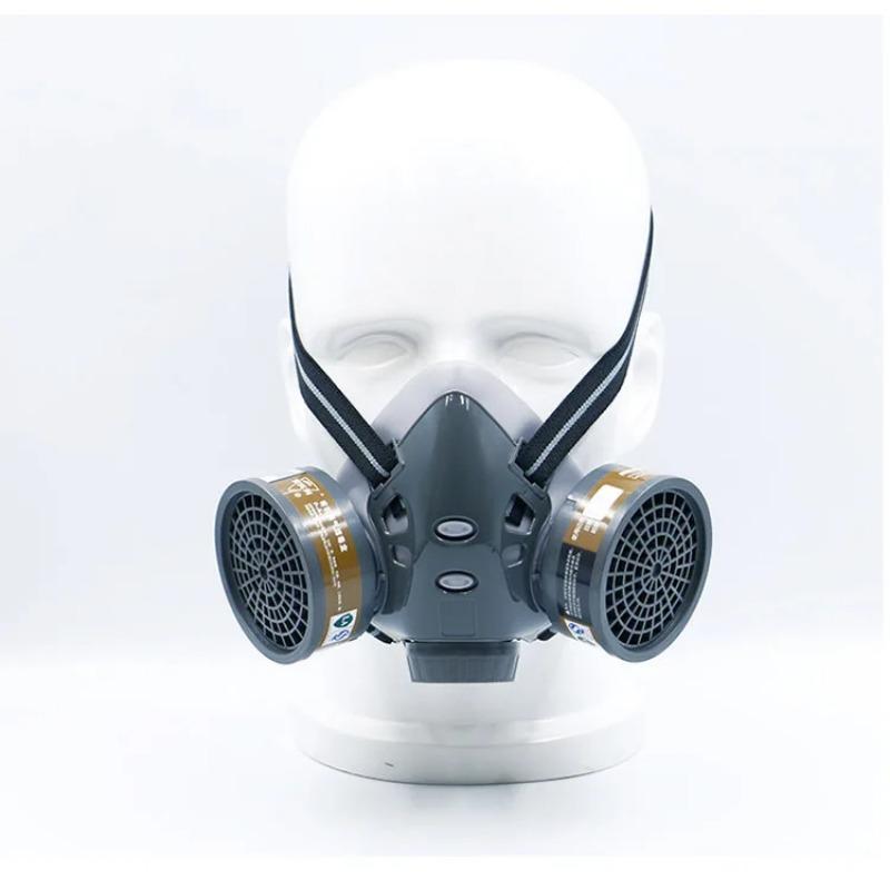 Protective Half Face Chemical Respirator with Filters Work Safety Dust  For Industrial Spraying Painting Organic Vapor