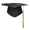 Unisex Graduation Cap with Tassel Bachelors Hat Adjustable Size Elastic Flexible Band Dress Accessory Master Degree Ceremony